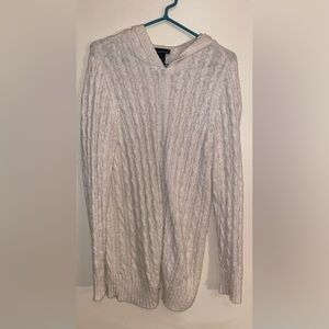 Lane Bryant Women's Hoodie Buttondown Sweater Size 18/20 White/Cream